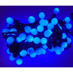 Lampki choinkowe kulki 200 LED-16m niebieskie małe perełki led