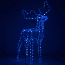 Świecący renifer led ażurowa rzeźba dekoracja świąteczna przed dom Zimny (ok 6000k)