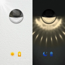 Lampa ścienna solarna kinkiet LED czarna RGB