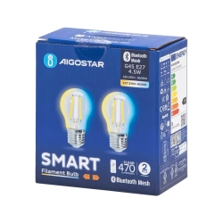 Inteligentna żarówka Bluetooth Mesh G45 4.5W CCT 2 szt.