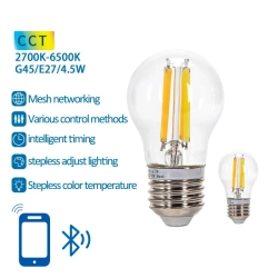 Inteligentna żarówka Bluetooth Mesh G45 4.5W CCT 2 szt.