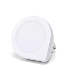 Lampka nocna Q LED okrągła wtykana do gniazdka z czujnikiem zmierzchu