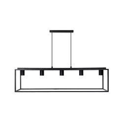 5-punktowa metalowa lampa wisząca, E27