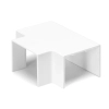 Kwadratowa listwa z PVC biała kolanko trójnik 60 * 40 mm 4 szt.