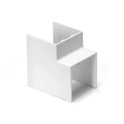 Kwadratowe białe kolanko PVC 40x40 mm w zestawie 4 sztuki praktyczne do instalacji