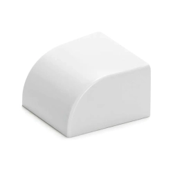 Kwadratowa biała zaślepka PVC 25x16 mm 4 sztuki praktyczny zestaw