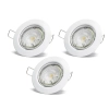 Reflektor LED o regulowanym kącie świecenia 4,5 W 4000 K białe 3 sztuki