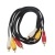 Kabel audio 3RCA/3RCA 1,5 m czarny