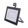 Halogen LED Ultracienki reflektor z czujnikiem czarny 100W neutralny 10000lm