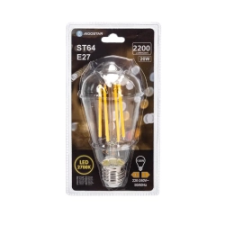 Żarówka LED 20W/230V Filament ST64 retro E27 biała ciepła 2200lm