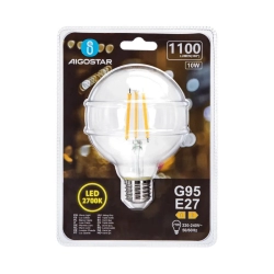 Żarówka LED Filament Przezroczysta G95 E27 10W