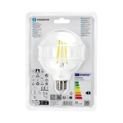 Żarówka LED Filament Przezroczysta G95 E27 10W=77W 1100lm Zimna