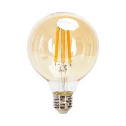 Żarówka LED Filament Bursztynowa G95 E27 12W=89W 1320lm Ciepła 2200K