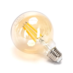 Żarówka LED Filament Bursztynowa G95 E27 12W=89W 1320lm Ciepła 2200K