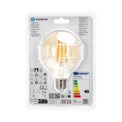 Żarówka LED Filament Bursztynowa G95 E27 12W=89W 1320lm Ciepła 2200K