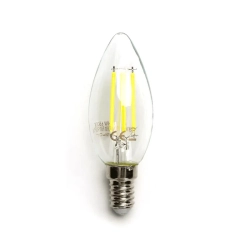 Żarówka LED Filament C35 E14 6W 660lm zimna do biura energooszczędna