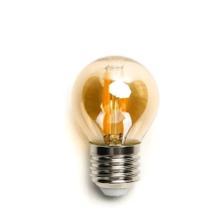 Żarówka LED Filament Bursztynowa G45 E27 8W 880lm 2200K do salonu energoszczędna