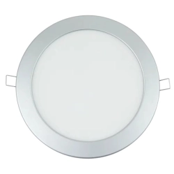Panel podtynkowy okrągły lampa LED E6 20W ciepły 1370lm SREBRNY