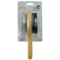 Dwustronny drewniany grzebień dla zwierząt