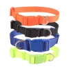 Plain Imitation Nylon Dog Collar W1.0*L20-30cm Orange/Black/Blue/Green