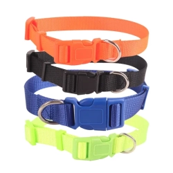 Plain Imitation Nylon Dog Collar W1.0*L20-30cm Orange/Black/Blue/Green