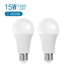2 x Żarówka diodowa LED A60 E27 15W =99W 1500lm. zimne