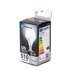 Żarówka diodowa kulka LED G45 E14 6W 6500K zimna 510lm Aigostar