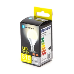 Żarówka LED mała kulka G45 E14 6W 4000K neutralna 510LM Aigostar