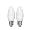 2 x Żarówka diodowa świeczka LED C37 E27 7W=48W 610lm ciepła