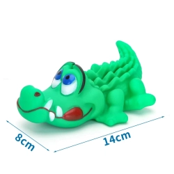 Piszcząca winylowa zabawka w kształcie krokodyla dla psa