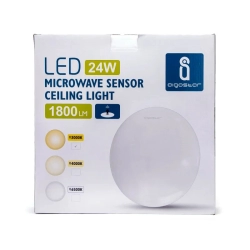 LED Lampa sufitowa z czujnikiem 24W 3000K