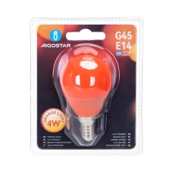 Żarówka LED G45 Pomaraczowa E14 4W