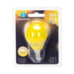 Żarówka diodowa LED G45 Żółta E14 4W