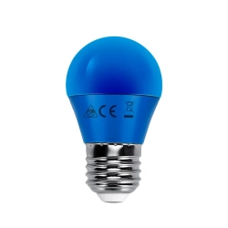 Żarówka LED G45 niebieska E27 4W=30W do dekoracyjnego oświetlenia