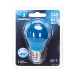 Żarówka LED G45 Niebieska E27 4W