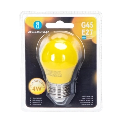 Żarówka LED G45 Żółta E27 4W