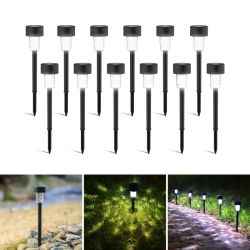 Lampy LED do trawników na energię słoneczną 6500K zimne