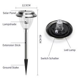 Lampy LED do trawników na energię słoneczną 6500K