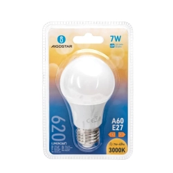 Żarówka mleczna LED A60 E27 7W=49W 620lm biała ciepła