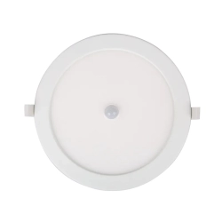 Podtynkowy okrągły downlight LED E6 z czujnikiem ruchu 24W biały ciepły