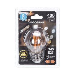 Żarówka LED Filament Bursztynowa G45 E27 4W