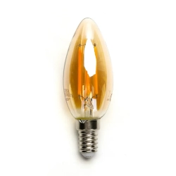 Żarówka LED Filament Bursztynowa C35 E14 4W