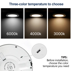 Panel Downlight okrągły LED E6 12W Regulowana wielkość i temperatura
