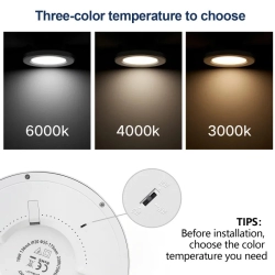 Downlight okrągły LED E6 18W Regulowana wielkość i temperatura