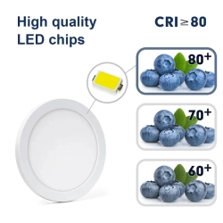 Panel Downlight okrągły LED E6 24W Regulowana wielkość i temperatura