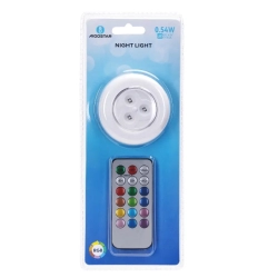 Lampka nocna RGB z pilotem zdalnego sterowania na baterie 3 AAA