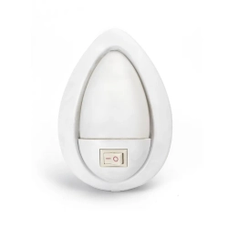 Lampka nocna LED 1W zimna do gniazdka z wyłącznikiem idealna do biura