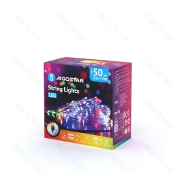 Wężyk led 5mb kolor+ciepły sznur 50 led RGBY Φ5mm z zasilaczem 8 funkcji