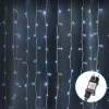 Niskonapięciowe lampki choinkowe sople 300 LED 15 m zimne światło do dekoracji