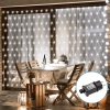 Niskonapięciowe lampki choinkowe siatka 100led, Zimna biel, 1,5x1,5m